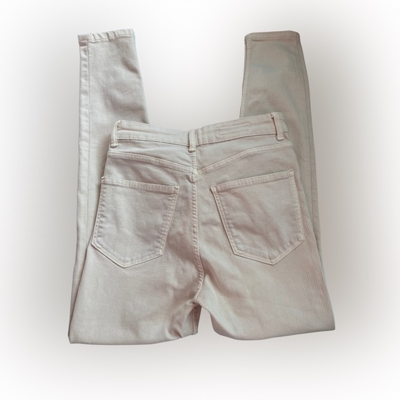 Zara Sculpt Ankle Skinny Jeans NWT size 6 (38) Light Cream / Beige - Picture 2 of 8